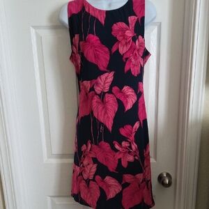 Tommy Hilfiger Black and Pink Floral Mini Dress
